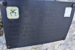 Targa sentiero attrezzato Pier paolo Ventricini