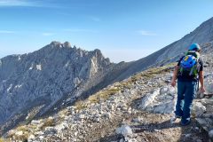 Alessio verso la sella dei due Corni - GS