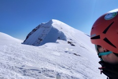 Stefano osserva la cresta verso cima dell'Osservatorio