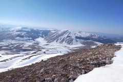 Parte della piana di Castelluccio ormai spoglia di neve