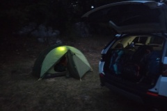 Primo notte in tenda a Piano Visitone