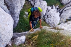 Passaggio ostico dopo Serra delle Ciavole Sud