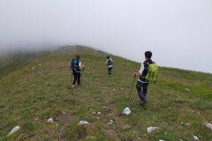 Tra la nebbia scendendo al passo