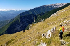 Sentiero di rientro verso valle