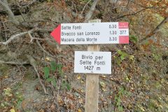 Segnavia del Parco "Bivio Sette Fonti"