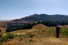 Stefano sulle prime fasi della salita