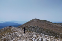 In cresta verso la cima del Miletto