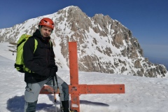 Stefano in vetta al Monte Aquila