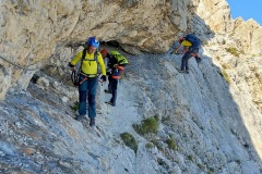 Il rientro sempre tramite ferrata Bafile