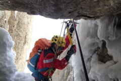 Alessio in partenza sul secondo salto