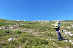 Stefano salendo in cresta