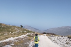 Alessio sulla strada di Monte Rotondo