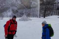 Alessio e Giovanni sul "Geyser" sui Piani della Gardosa