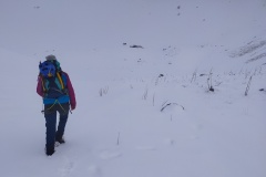 Alessio verso il bacino del lago