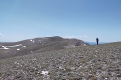 Alessio a scendere dalla cima