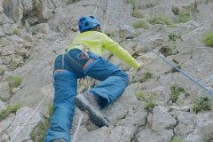 Alessio sul primo tiro del Dente del Lupo