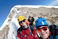 Il trio sulla forcella di Cima Lago