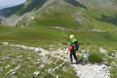 Alessio quasi a Passo Cattivo