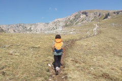 Alessio verso il rifugio