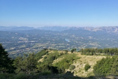 Il cielo terso verso valle