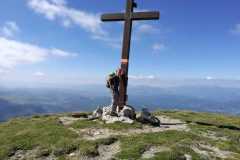 Alessio in vetta a Pizzo di Sevo