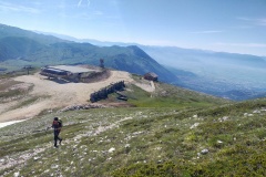 Stefano sul sentiero verso la cresta