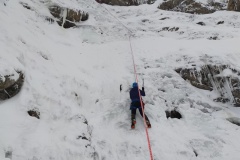 Fabio in azione sul primo tiro