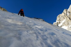 Sul pendio sommitale sotto il rifugio 55°