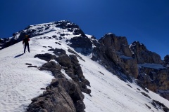 Scendendo dalla cima dell'Orientale