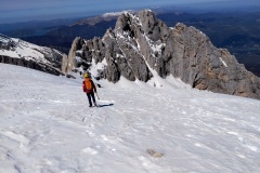 Alessio in discesa verso il Franchetti