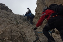 Primo tratto della ferrata