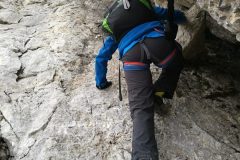 Primo tratto della ferrata Ricci