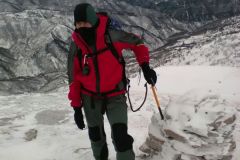 Daniele nei pressi della vetta di Monte Piselli