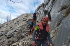 Stefano scendendo verso l'attacco