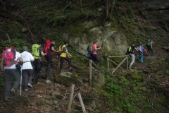 In salita verso la cascata della Volpara