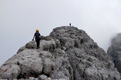 Sulla parte superiore delle Bocchette Alte