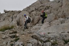 Giovanni e Stefano scendendo dalla vetta del Corvo