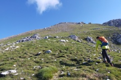 Alessio in presa sulla salita finale