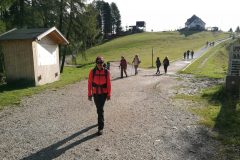 Anna Rita nei pressi del rifugio Ciampedie