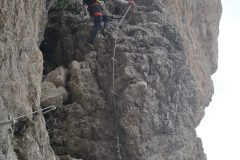 Stefano sui primi passi dopo il rifugio Passo Principe