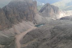 Lago Antermoia, visto dall'omonima ferrata