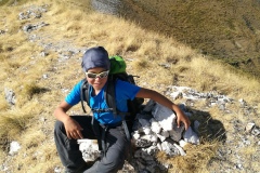 Alessio in vetta al Monte Acuto