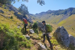 Stefano e Alessio verso la valle