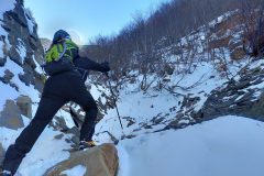 Franchino in avvicinamento alla cascata