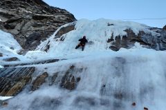 Stefano sulla parte centrale della cascata